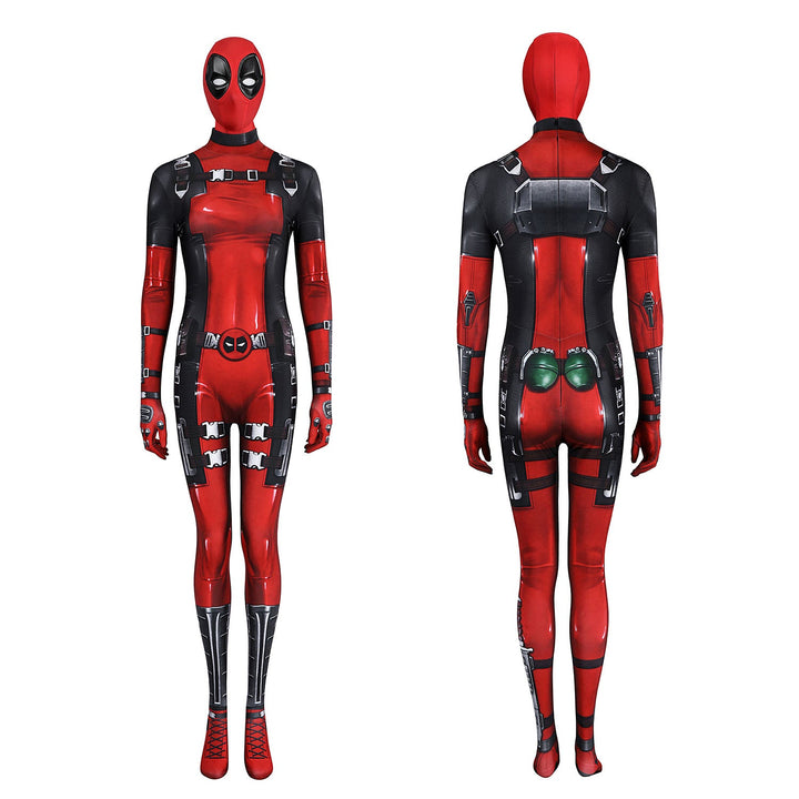 Marvel Deadpool Lady Wade Wilson Suit Jumpsuit Cosplay Costumes