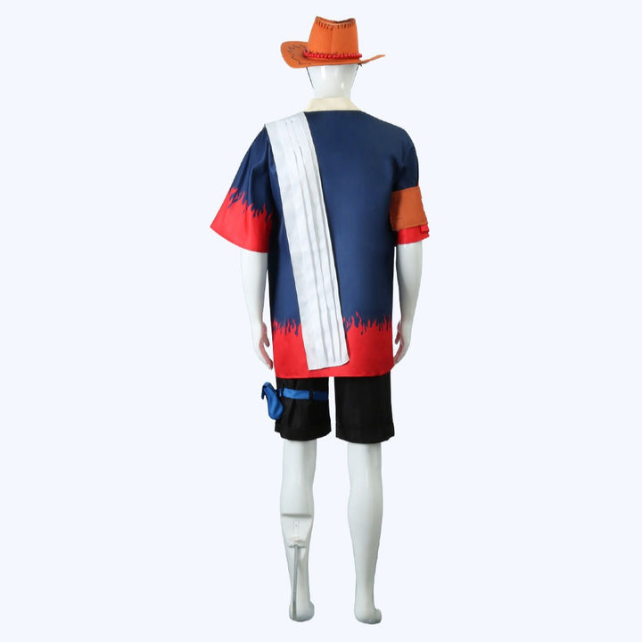 Anime Navigation Portgas D Ace Fullset with Hat Cosplay Costumes