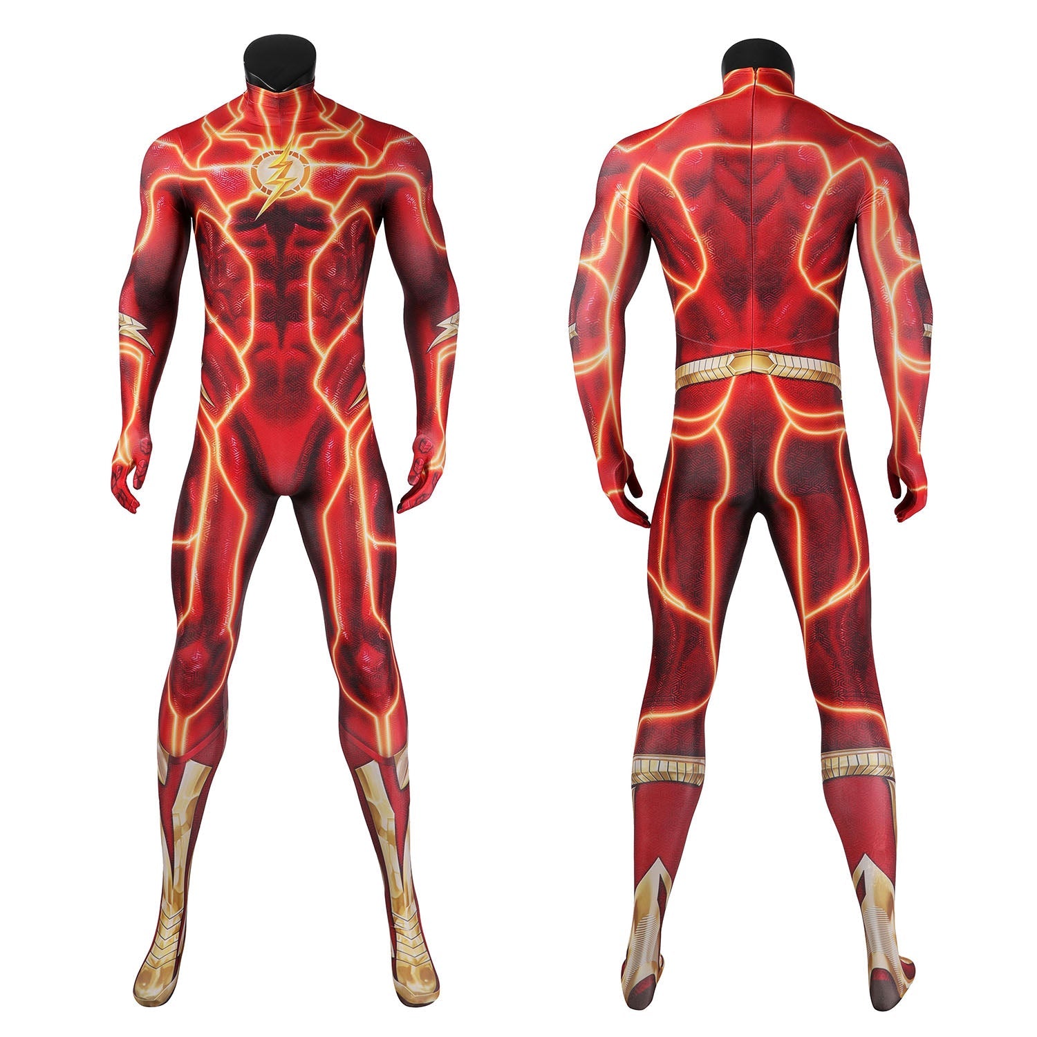 Flashpoint The Flash Barry Allen Jumpsuit with Mask Cosplay Costumes