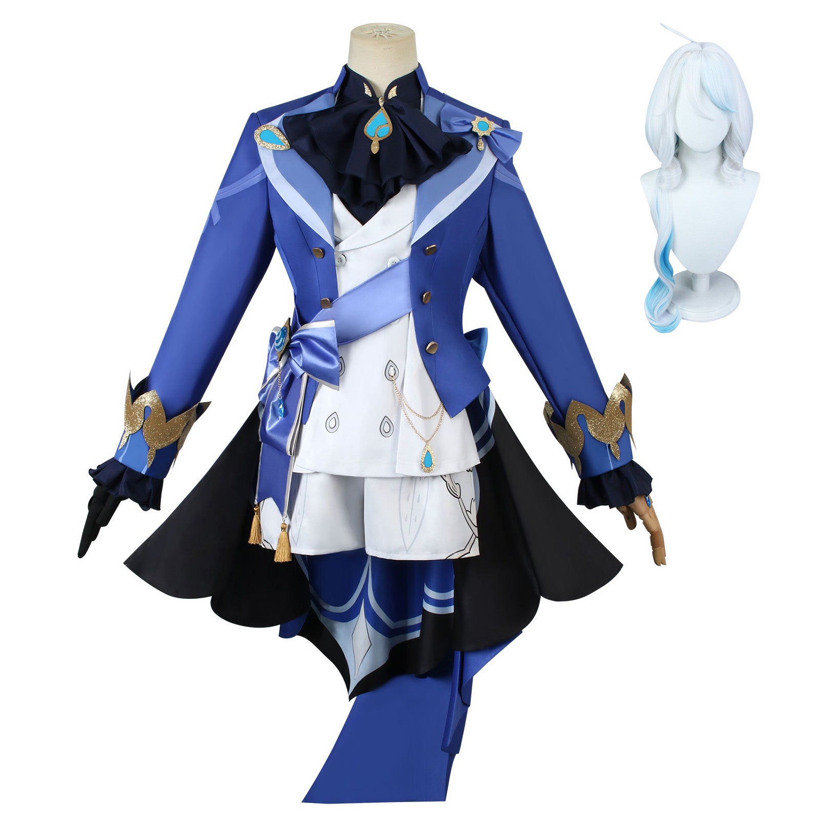 Genshin Impact Focalors Furina De Fontaine Hydro Archon Cosplay Costumes