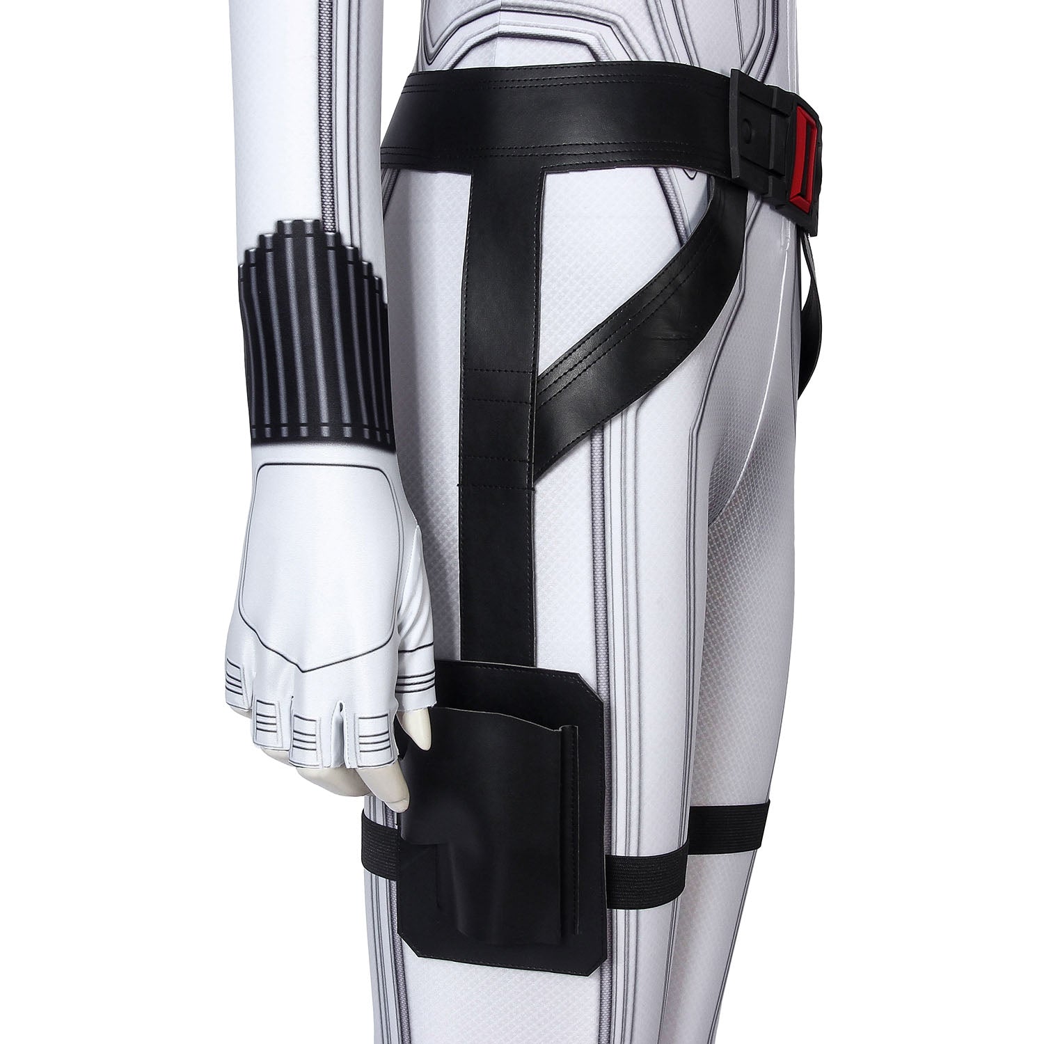 Black Widow Natasha Romanoff White Suit Jumpsuit with Accessories Cosplay Costumes