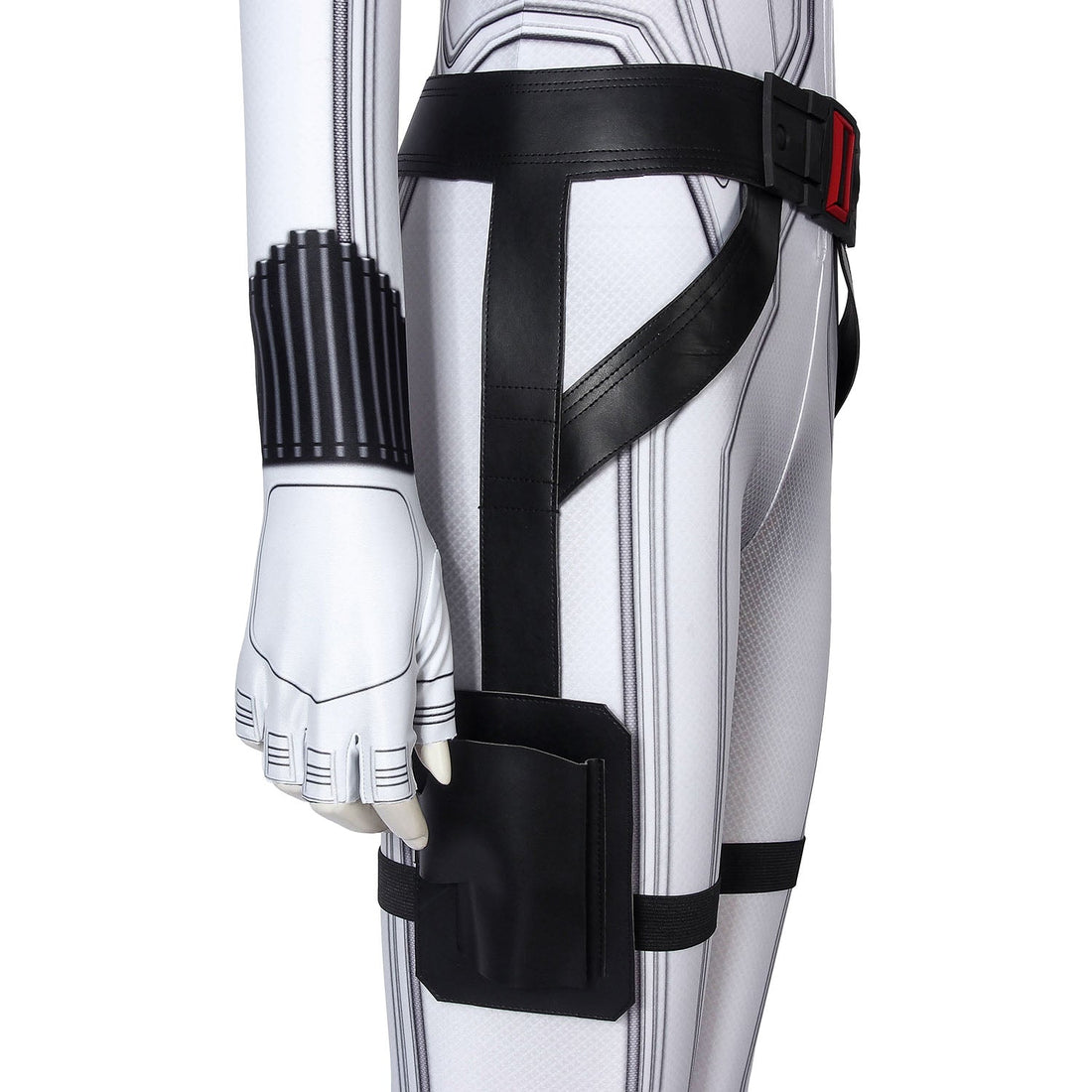 Black Widow Natasha Romanoff White Suit Jumpsuit with Accessories Cosplay Costumes