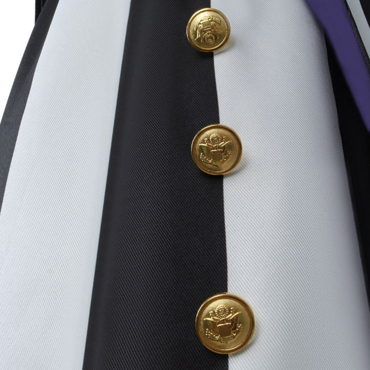 Beetle Juice Michael Keaton Stripe Suit Women Cosplay Costumes