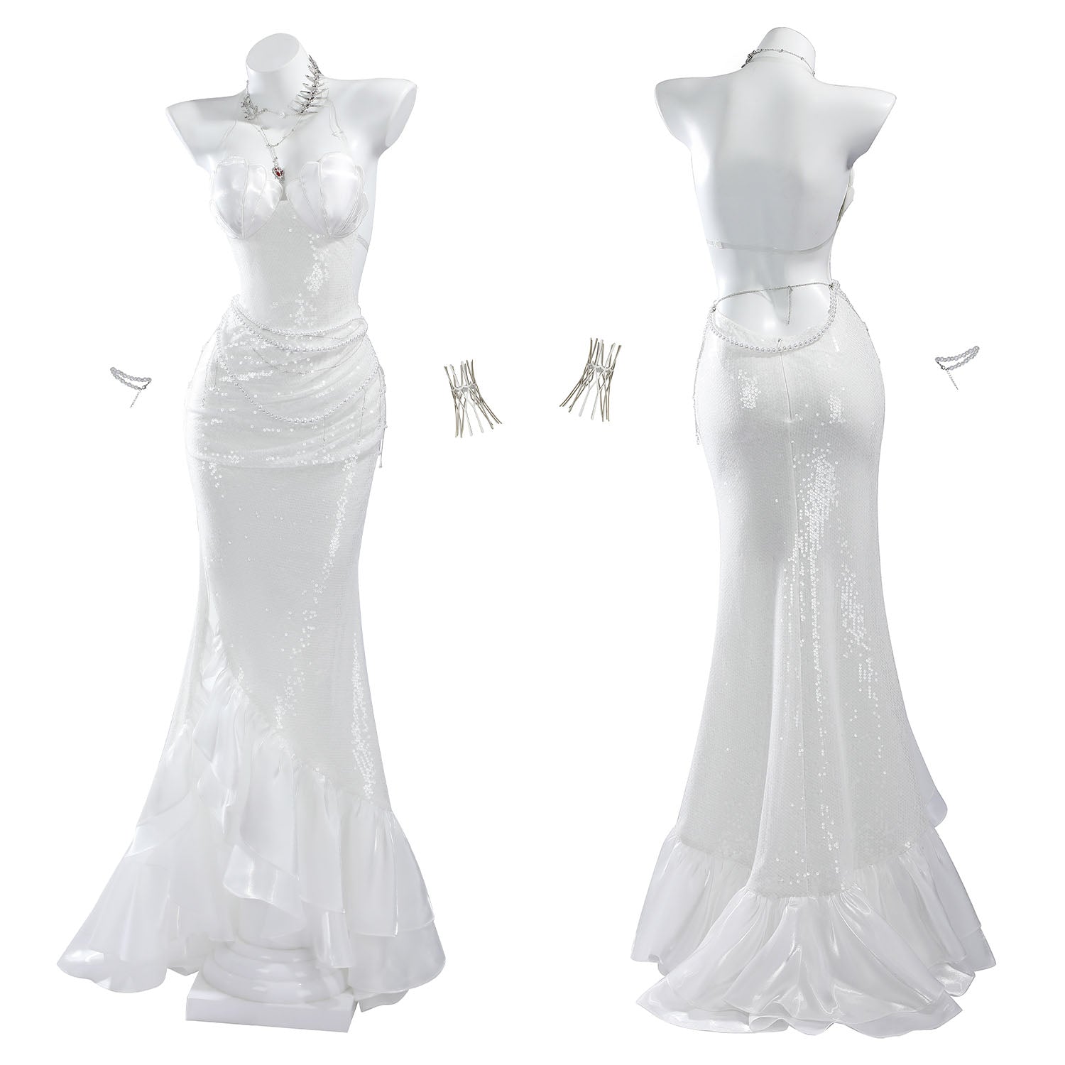 Pre-order Path to Nowhere L.L. Interlude White Dress Top Level Cosplay Costumes