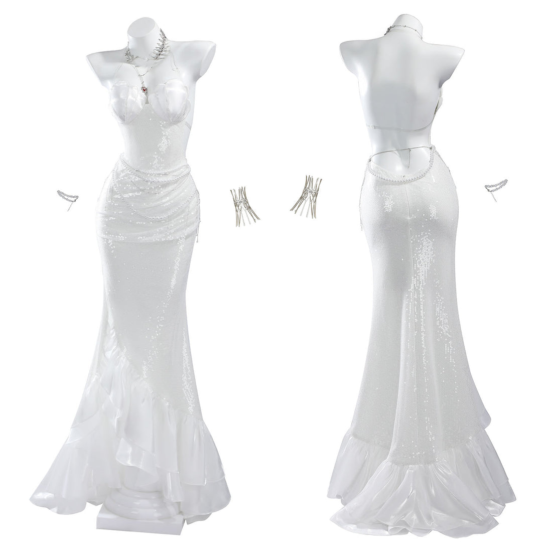 Pre-order Path to Nowhere L.L. Interlude White Dress Top Level Cosplay Costumes