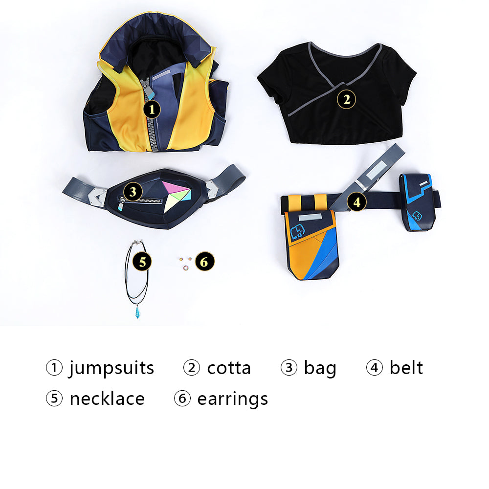 Valorant Waylay Female Full Set Top Level Cosplay Costumes