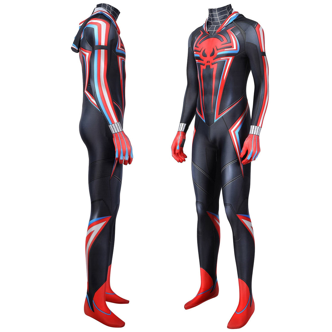 Spider-Man Miles Morales 2099 Suit Male Hoodie Jumpsuit Costumes