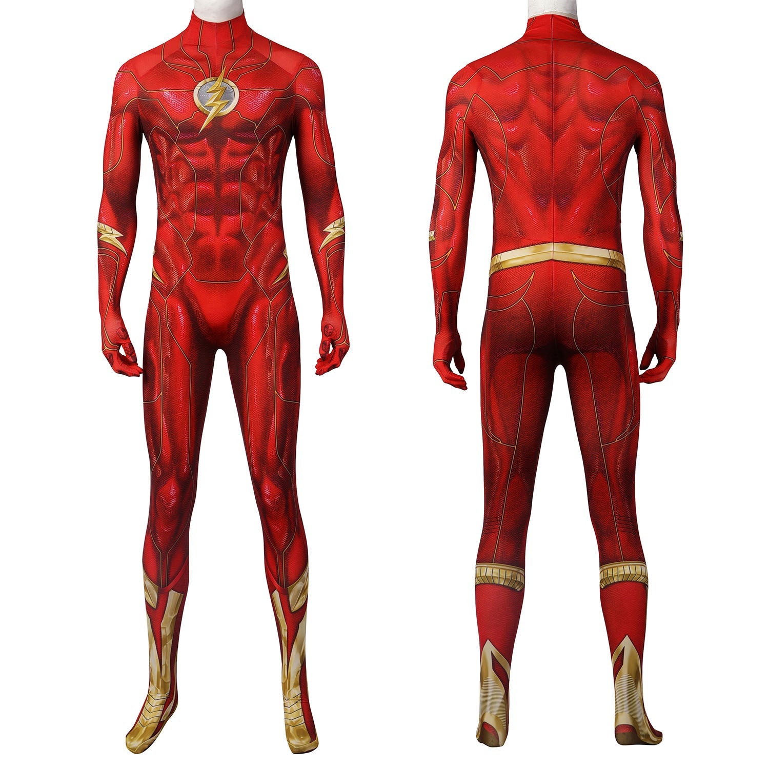Flashpoint Barry Allen The Flash Jumpsuit with Mask Cosplay Costumes