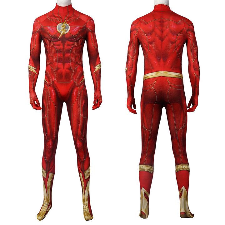 Flashpoint Barry Allen The Flash Jumpsuit with Mask Cosplay Costumes